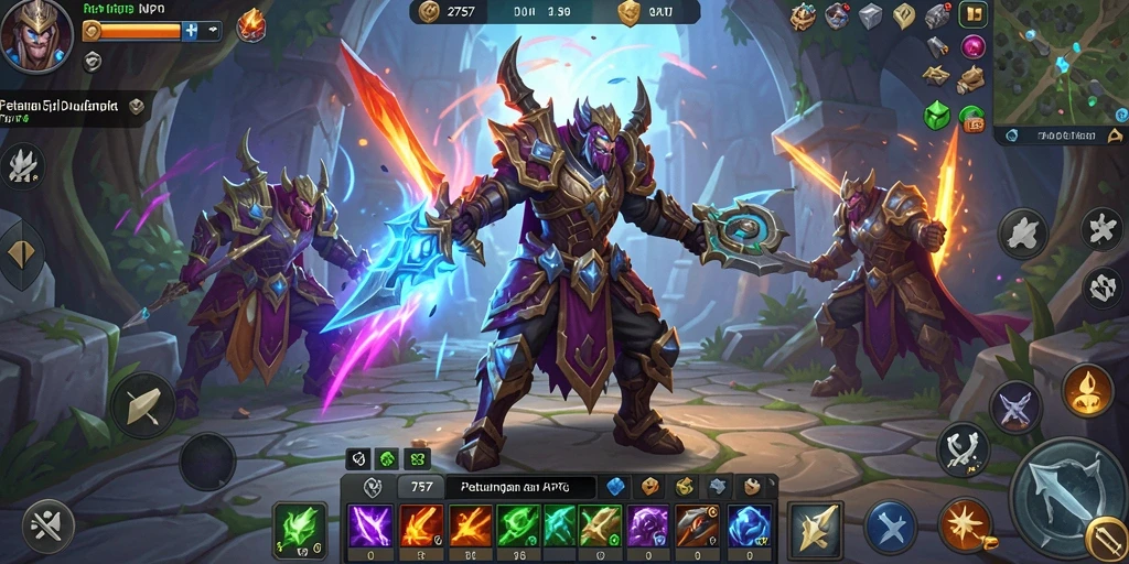 Tangkapan layar dari gameplay <strong>2757</strong> yang menampilkan pertarungan seru.