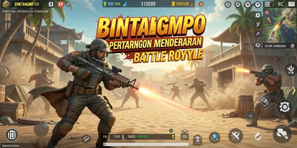 Gameplay seru BINTANGMPO dengan aksi mendebarkan di Battle Royale.