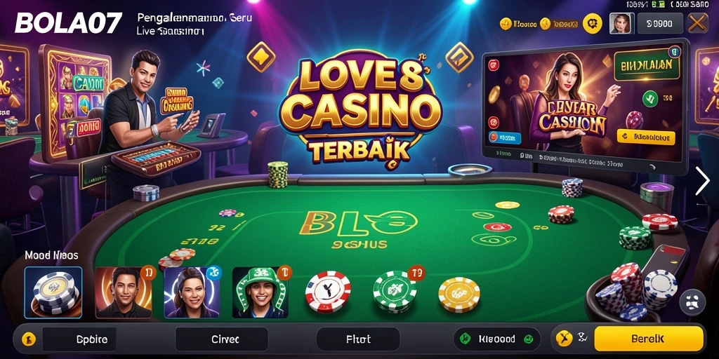 Tampilan gameplay Live Casino yang menarik dan interaktif.