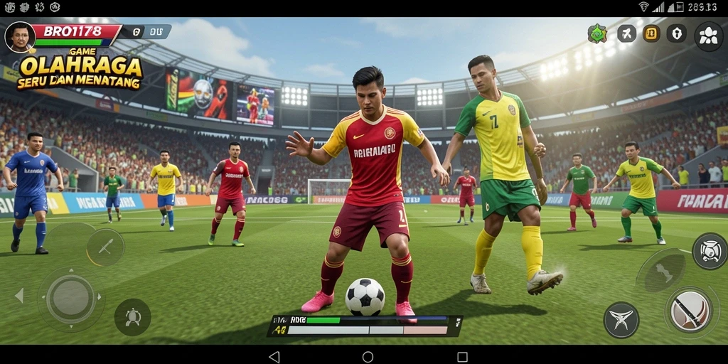 Screenshot gameplay BRO178 menampilkan aksi seru dalam olahraga.