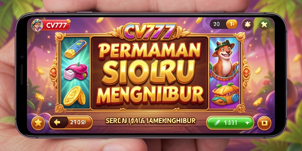 Screenshot gameplay CV777 dengan animasi slot yang menarik dan fitur bonus.