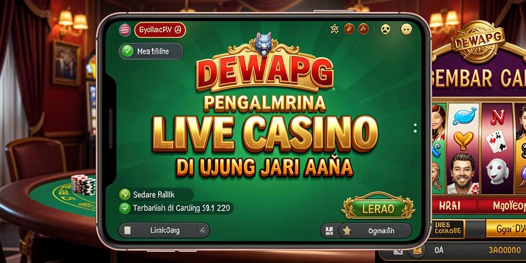Screenshot DEWAPG menampilkan dealer langsung dan suasana permainan yang mengasyikkan.