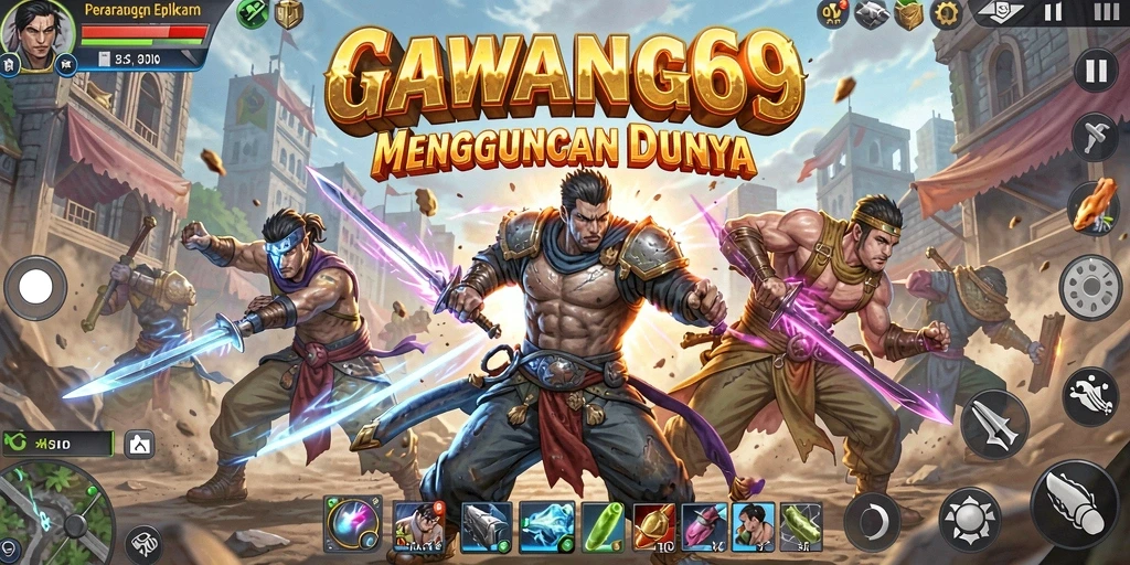 Tampilan aksi seru dalam GAWANG69 saat pertarungan berlangsung.