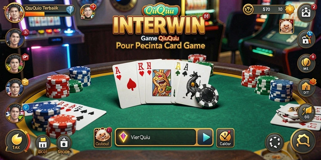 Tampilan seru gameplay QiuQiu di INTERWIN.