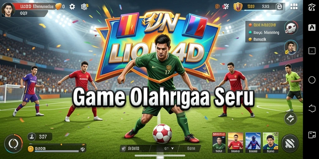Tampilan gameplay menegangkan di LION4D dengan aksi olahraga penuh energi.