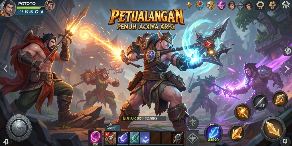 Tampak gameplay mendebarkan di dunia ARPG PGTOTO.