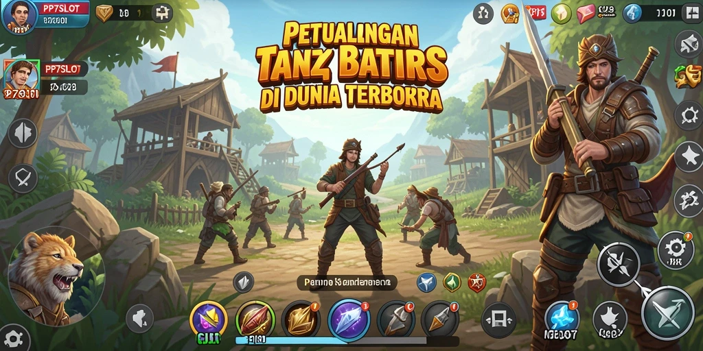 Tangkapan layar gameplay PP7SLOT menunjukkan petualangan epik di dunia terbuka.