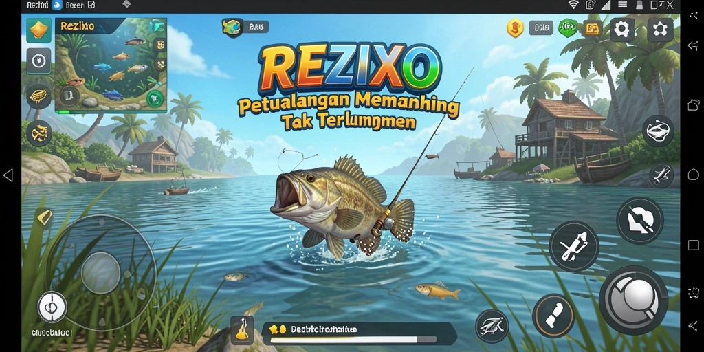 Tangkapan ikan yang memukau dalam gameplay REZIXO.