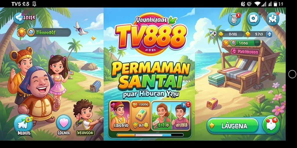 Screenshot gameplay TV888 yang menampilkan keseruan permainan casual.