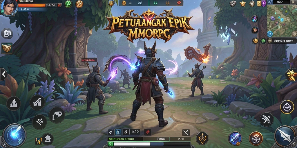 Screenshot menampilkan momen seru dalam gameplay MMORPG V07.