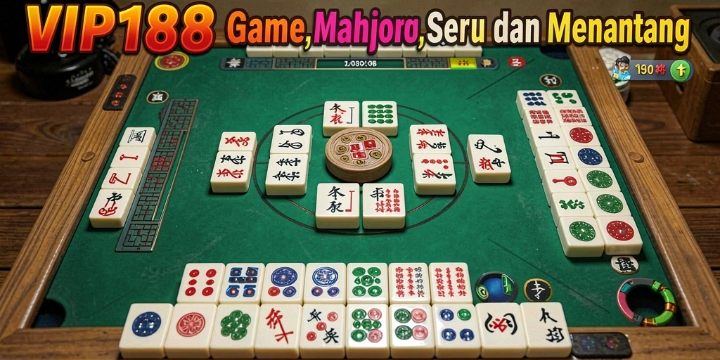Screenshot game VIP188 menampilkan aksi seru permainan Mahjong.
